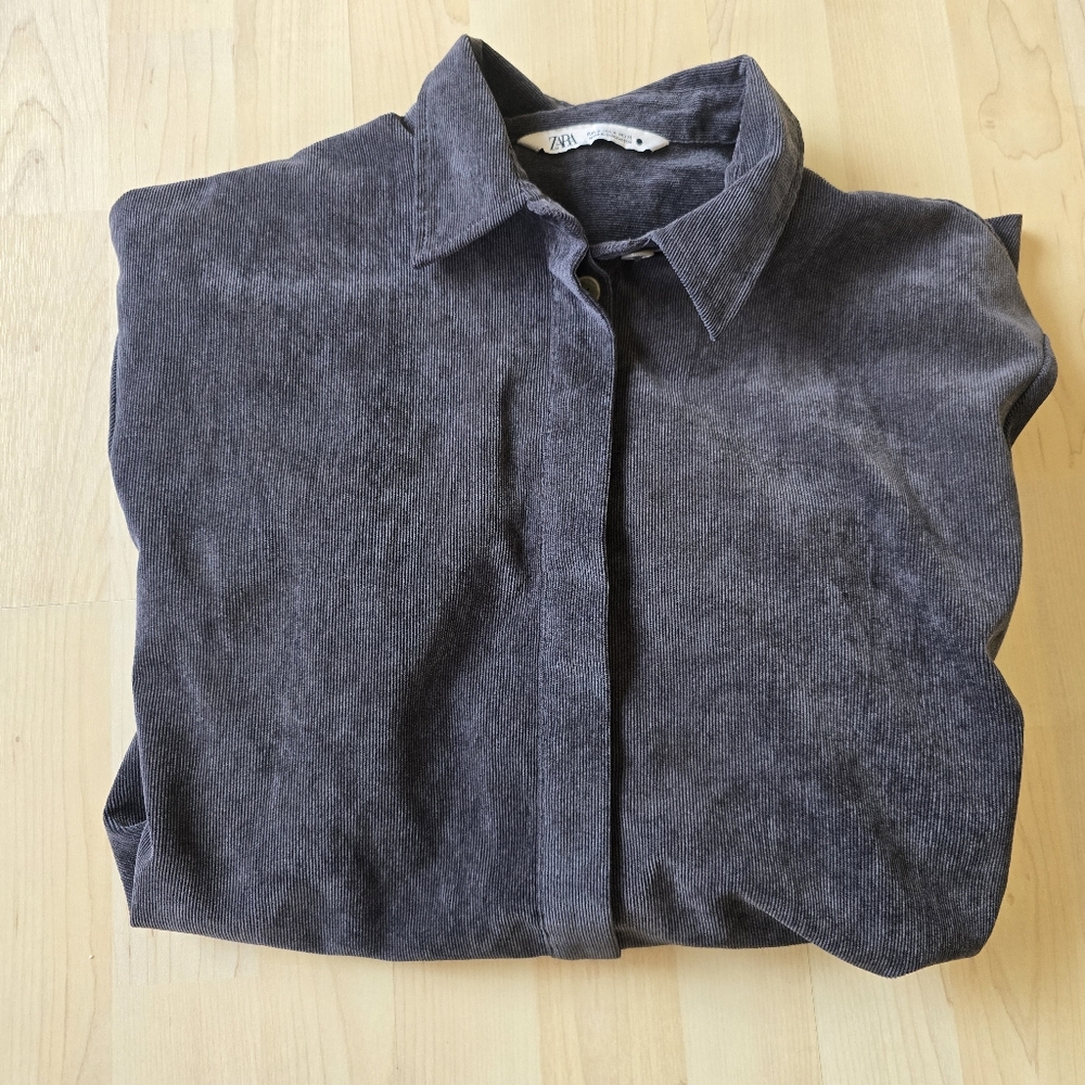 Zara Oversized Corduroy Top Size Medium